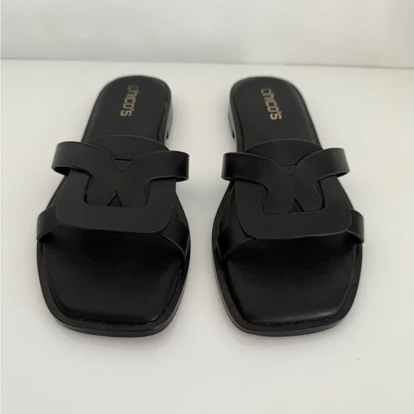 Chico's Ilaria Black Slide Sandals Size 7 - Picture 6 of 7